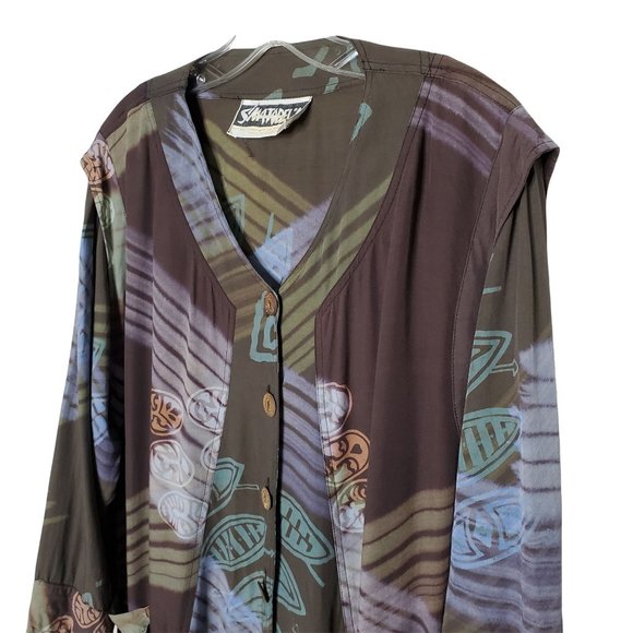 Simatadela Simone Vary Lioni L/XL Dress Skirted Tunic Lagenlook Art To Wear - Picture 7 of 8